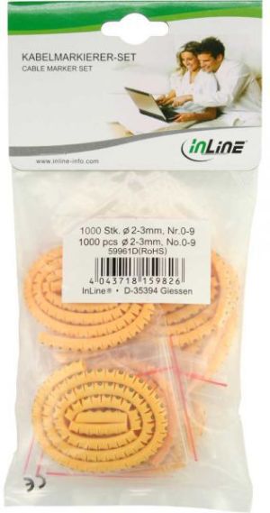 Organizer InLine Znacznik Żółty 1000 sztuk  (59961F) 2