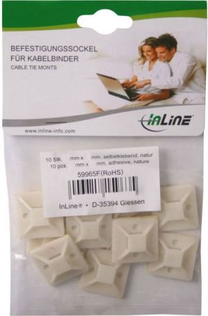 Organizer InLine Mocowanie opaski zaciskowej Biały 10 sztuk  (59965F) 2
