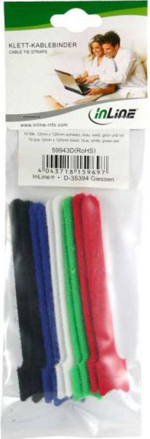 Organizer InLine Rzep Różne kolory 5 sztuk  (59943D) 2