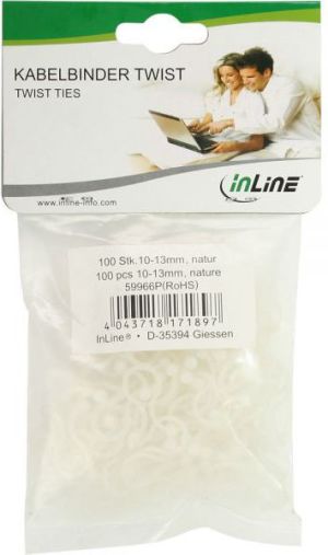 Organizer InLine Linka zaciskowa Biały 100 sztuk  (59966P) 2