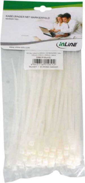 Organizer InLine Opaska zaciskowa Biały 1 sztuka  (59967F) 2