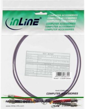 InLine Patchcord światłowodowy ST/ST, 50/125µm, OM4 3m (81503P) 2