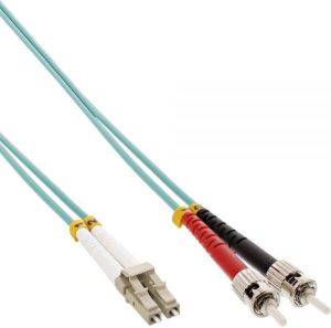 InLine Patchcord światłowodowy LC/ST 50/125µm OM3 5m (88505O) 1