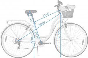 MalTrack Rower Miejski Citybike Dreamer 6-speed Mint 28" + Koszyk Paris 2