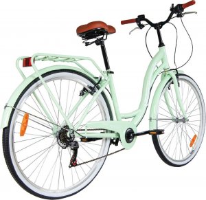 MalTrack Rower Miejski Citybike Dreamer 6-speed Mint 28" + Koszyk Paris 6