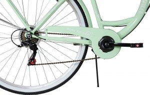 MalTrack Rower Miejski Citybike Dreamer 6-speed Mint 28" + Koszyk Paris 7