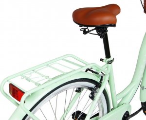 MalTrack Rower Miejski Citybike Dreamer 6-speed Mint 28" + Koszyk Paris 9