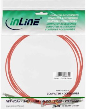 InLine Patchcord światłowodowy LC/LC, 50/125µm, OM2, 1m (88541) 2