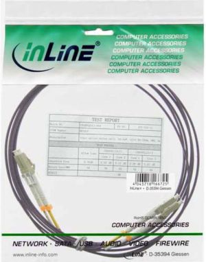 InLine Patchcord światłowodowy LC/LC, 50/125µm, OM4 2m (88542P) 2