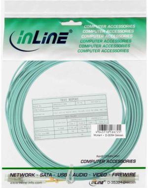InLine Patchcord światłowodowy LC/LC, 50/125µm, OM3 15m (88545O) 2