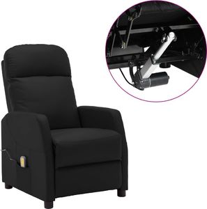 vidaXL Elektryczny fotel rozkładany, masujący, czarny, sztuczna skóra 1