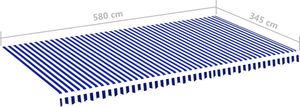 vidaXL Zapasowa tkanina na markizę, niebiesko-biała, 6x3,5 m 6