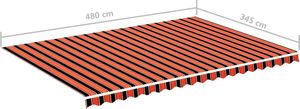 vidaXL Zapasowa tkanina na markizę, pomarańczowo-brązowa, 5x3,5 m 6