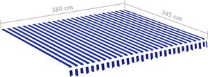 vidaXL Zapasowa tkanina na markizę, niebiesko-biała, 4x3,5 m 6