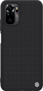 Nillkin Nillkin Textured Case wytrzymałe wzmocnione etui z żelową ramką i nylonem na tyle Xiaomi Redmi Note 10 / Redmi Note 10S czarny 1