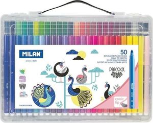 Milan Flamastry Peacock w walizce 50 kolorów MILAN 1