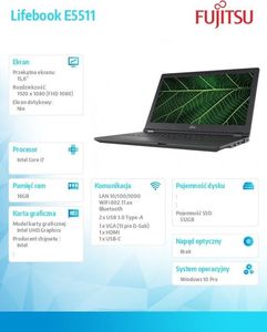 Laptop Fujitsu LifeBook E5511 (PCK:E5511MF7AMPL) 4