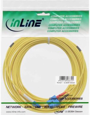 InLine Patchcord światłowodowy LC/SC, 9/125µm, OS2, 15m (88656A) 2