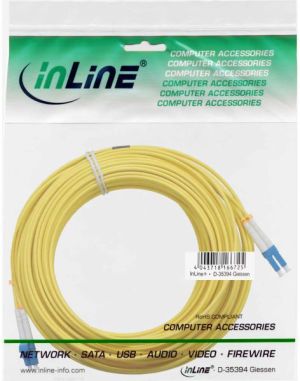 InLine Patchcord światłowodowy LC/LC, 9/125µm, OS2, 20m (88656C) 2