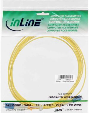 InLine Patchcord światłowodowy LC/LC, 9/125µm, OS2, 5m (88656L) 2