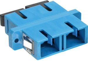 InLine Adapter światłowodowy, Duplex SC/SC, jednomodowy, niebieski (89992S) 1