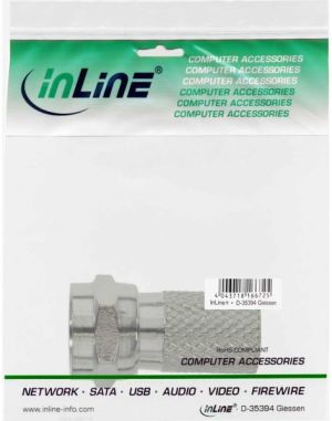 InLine F Wtyk męski na Coax Kabel - Kabel osłony 7,5mm (69912A) 3