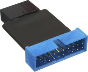 InLine 2 x USB 3.0 - 19-pin Czarno-niebieski (33449K) 1