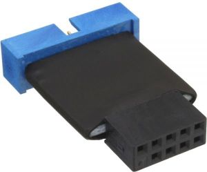 InLine 2 x USB 3.0 - 19-pin Czarno-niebieski (33449K) 2