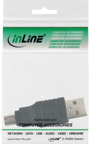 Adapter USB InLine miniUSB - USB Czarny  (33441C) 3