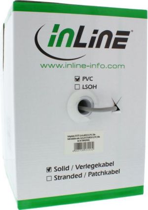 InLine Wytrzymały kabel instalacyjny SF/UTP, Cat.5e, AWG24, CU, halogen free, 300m (73300U) 3