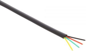 InLine Modularny kabel 6 żył, czarny, 100m, pierścień (69986) 1