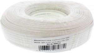 InLine Modularny kabel 4 żyły, biały, 100m, pierścień (69981C) 2