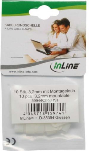 Organizer InLine Uchwyt Biały 10 sztuk  (59944C) 2