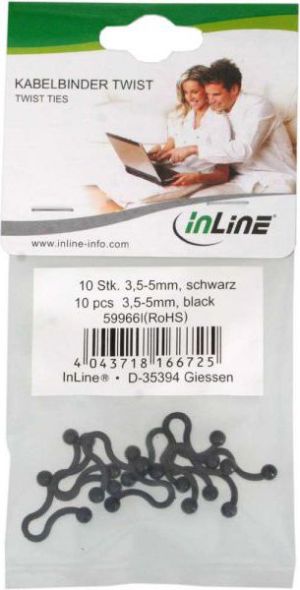 Organizer InLine Linka zaciskowa Czarny 10 sztuk  (59966I) 3