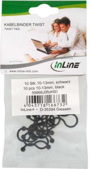 Organizer InLine Linka zaciskowa Czarny 10 sztuk  (59966K) 3