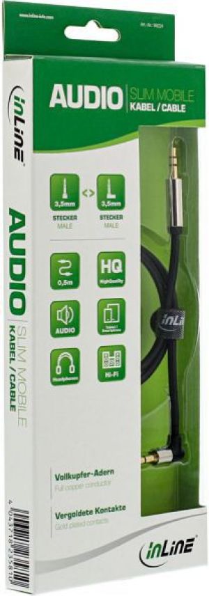 Kabel InLine Jack 3.5mm - Jack 3.5mm 0.5m srebrny (99224) 2