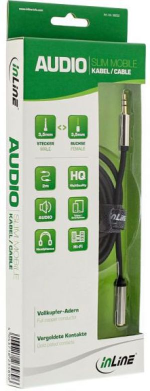 Kabel InLine Jack 3.5mm - Jack 3.5mm 2m srebrny (99232) 2