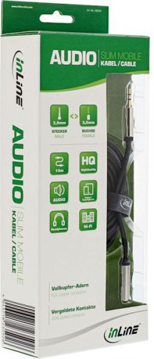 Kabel InLine Jack 3.5mm - Jack 3.5mm 10m srebrny (99230) 2
