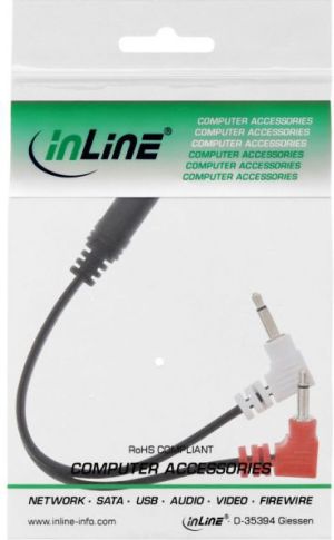 Kabel InLine Jack 3.5mm - Jack 3.5mm x2 0.15m czarny (99313I) 2