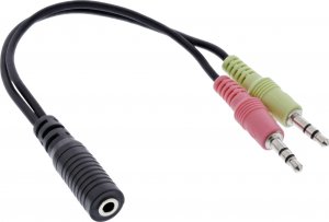 Kabel InLine Jack 3.5mm - Jack 3.5mm x2 0.15m czarny (99312I) 1