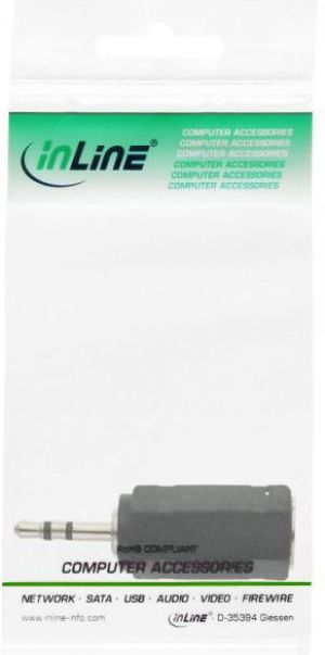 Adapter AV InLine Jack 2.5mm - Jack 3.5mm czarny (99308B) 3