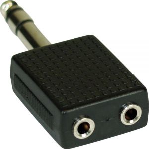 Adapter AV InLine Audio 6.3mm jack męski Stereo - 2x 3.5mm jack żeński Stereo (99304) 1