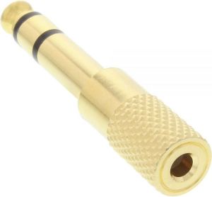 Adapter AV InLine Jack 3.5mm - Jack 6.3mm złoty (99305P) 2
