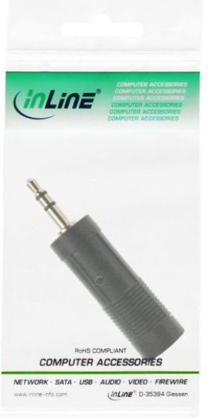 Adapter AV InLine Jack 3.5mm - Jack 6.3mm czarny (99303) 3
