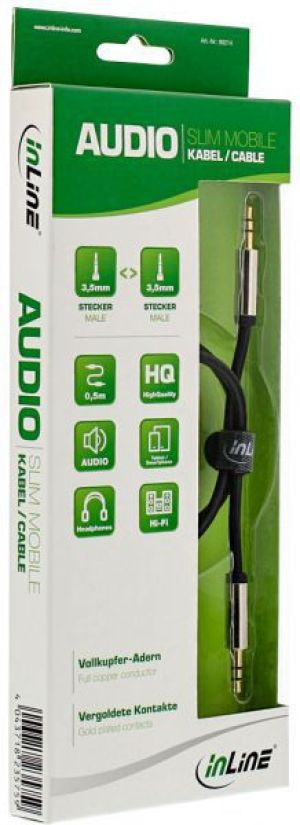 Kabel InLine Jack 3.5mm - Jack 3.5mm 0.5m srebrny (99214) 2