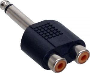 Adapter AV InLine Jack 6.3mm - RCA (Cinch) x2 czarny (99339) 3