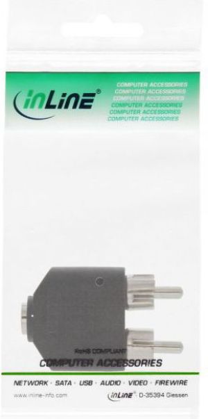 Adapter AV InLine Jack 3.5mm - RCA (Cinch) x2 czarny (99343) 3