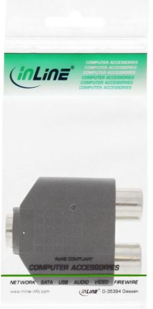 Adapter AV InLine Jack 3.5mm - RCA (Cinch) x2 czarny (99338) 3