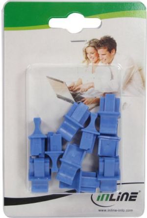 InLine Osłona przeciwkurzowa do gniazda RJ45 niebieska 10szt. (59942A) 3