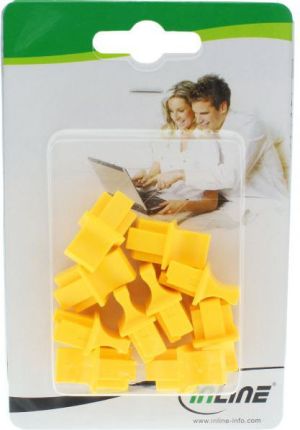 InLine Osłona przeciwkurzowa do gniazda RJ45 żółta 10szt. (59942I) 3